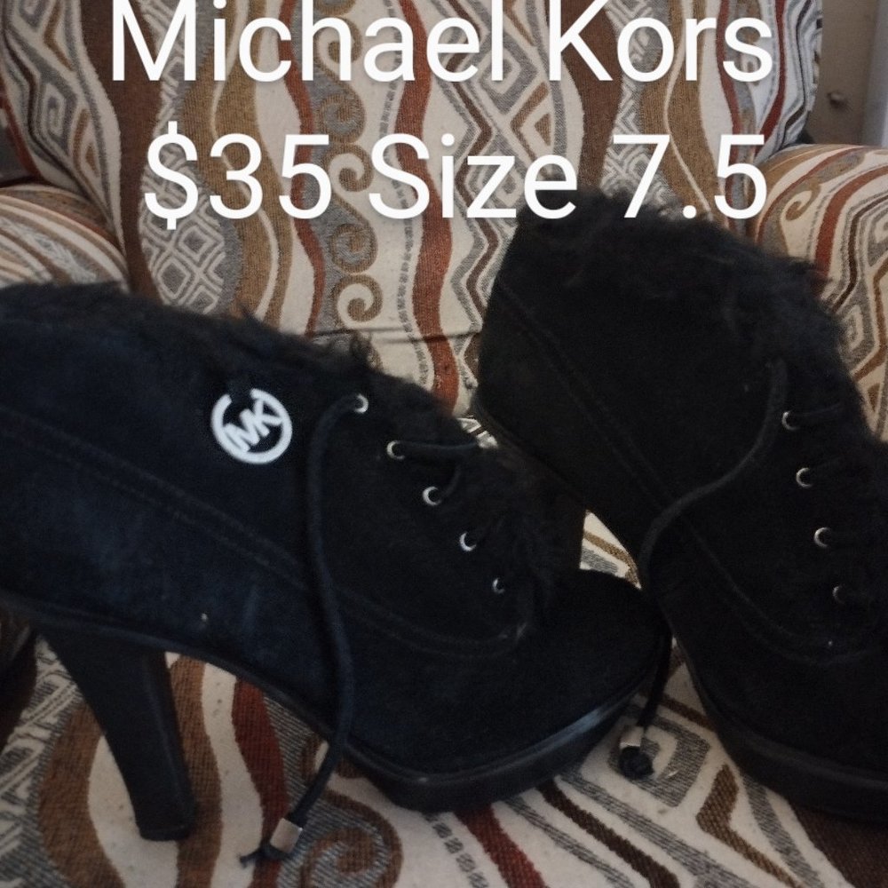 Michael Kors Black suede boots